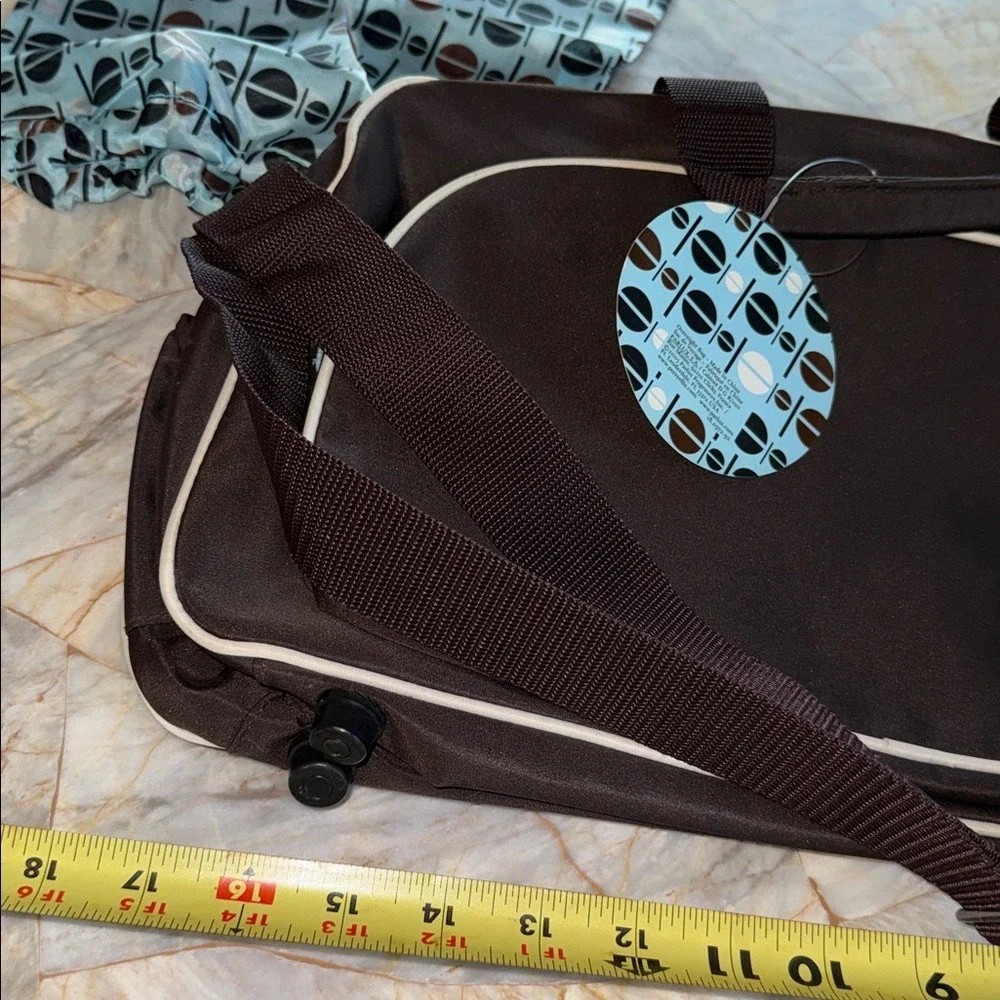 Perrry  Elllis‎ Brown Men's Bag with Cream Accents